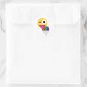 glitter wink emoji ronde sticker (Tas)