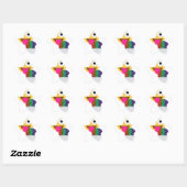 glitter wink emoji ster sticker (Vel)