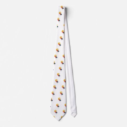 glitter wink emoji stropdas (Voorkant)