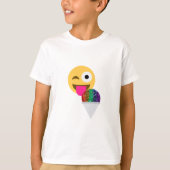glitter wink emoji t-shirt (Voorkant)