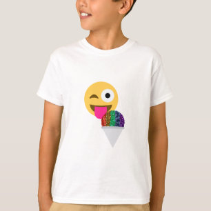 glitter wink emoji t-shirt