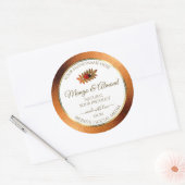 Glitter-witetiketten van koper met ladybug ronde sticker (Envelop)