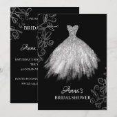 *~* Glitter Witte Bruids jurk Vrijgezellenfeest Kaart (Voorkant / Achterkant)