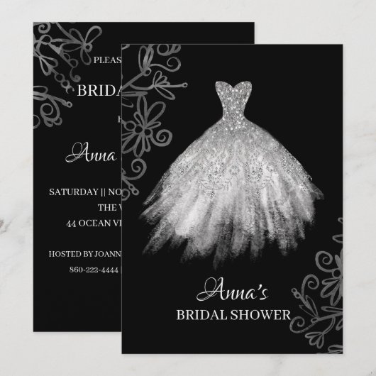 *~* Glitter Witte Bruids jurk Vrijgezellenfeest Kaart (Voorkant / Achterkant)