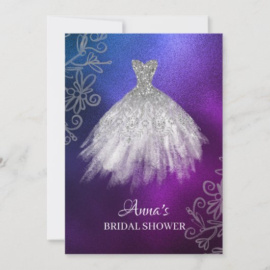 *~* Glitter Witte Vrijgezellenfeest jurk bruidsjur Kaart (Voorkant)