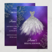 *~* Glitter Witte Vrijgezellenfeest jurk bruidsjur Kaart (Voorkant / Achterkant)