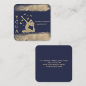 Glitter Women Silhouette Faux Gold Bruske Stroke Vierkante Visitekaartje (Voorkant / Achterkant)