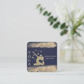 Glitter Women Silhouette Faux Gold Bruske Stroke Vierkante Visitekaartje (Staand voorkant)