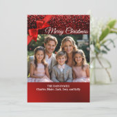 Glitter Wonderland Holiday Christmas Kaart (Staand voorkant)