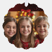 Glitter Wonderland Papier Kerst Ornament Kaart (Achterkant)