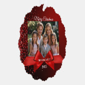 Glitter Wonderland Papier Kerst Ornament Kaart (Rechts)