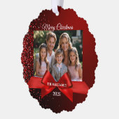 Glitter Wonderland Papier Kerst Ornament Kaart (Links)