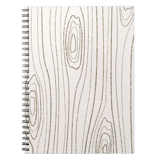 Glitter Woodgrain Journal Notitieboek (Voorkant)