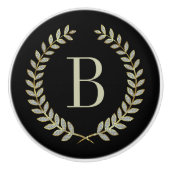 Glitter Wreater Black and Faux Keramische Knop (Voorkant)