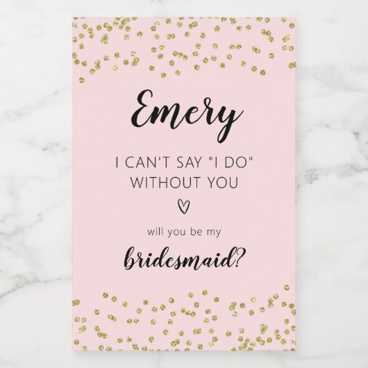 Glitter zal je mijn bruidssticker label zijn voedselcontainer etiket (Enkel label)