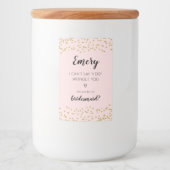 Glitter zal je mijn bruidssticker label zijn voedselcontainer etiket (Voorkant)