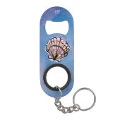 *~* Glitter Zee Shell Star Blue Waterverf Mini Flessenopener (Achterkant)