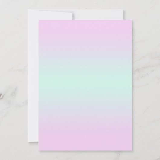 Glitter Zeemeermin Staart Verjaardag Uitnodiging (Achterkant)