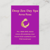 *~* Glitter Zen Brush Meditation Reiki Gold Visitekaartje (Achterkant)