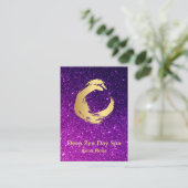 *~* Glitter Zen Brush Meditation Reiki Gold Visitekaartje (Staand voorkant)