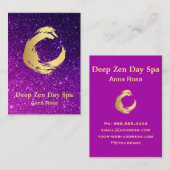 *~* Glitter Zen Brush Meditation Reiki Gold Visitekaartje (Voorkant / Achterkant)