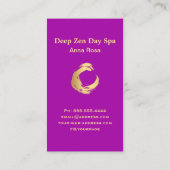 *~* Glitter Zen Brush Reiki Meditation Gold Visitekaartje (Achterkant)