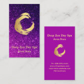 *~* Glitter Zen Brush Reiki Meditation Gold Visitekaartje (Voorkant / Achterkant)