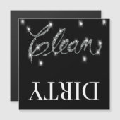 Glitter ziet er Schone vuile vaatwasmachine uit Ma (Voorkant / Achterkant)