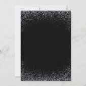Glitter zilver afstudeer uitnodiging (Achterkant)