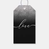 Glitter Zilver Dank Je Cadeaulabel (Achterkant)