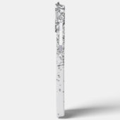 Glitter Zilver Elegante Moderne Monogram Naam Case-Mate iPhone Case (Achterkant / Links)