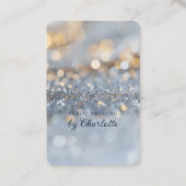 Glitter, zilver, goud visitekaartje (Voorkant)