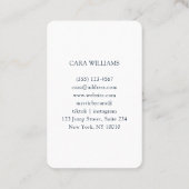 Glitter, zilver, goud visitekaartje (Achterkant)