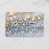Glitter, Zilver, Gouden Salon Visitekaartje (Voorkant)