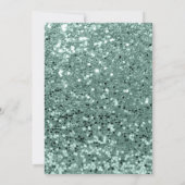 Glitter Zilver Grijs Strepen Mint Groen Pastel Kaart (Achterkant)