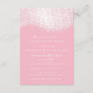 Glitter Zilver Grijs Wit Roze Pasta Wit Elegant Kaart