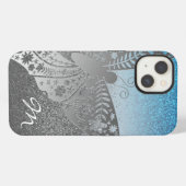Glitter Zilver iPhone Hoesje (Achterkant horizontaal)