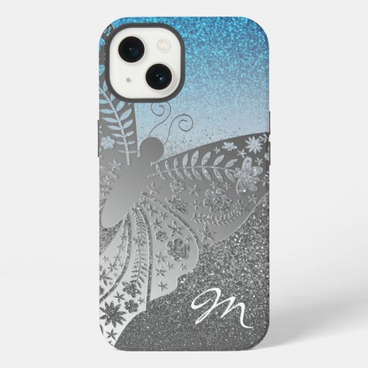 Glitter Zilver iPhone Hoesje (Achterkant)
