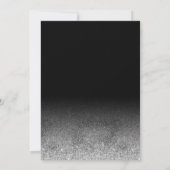 Glitter Zilver Minimal Huwelijk Kaart (Achterkant)