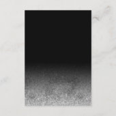 Glitter Zilver Modern Eenvoudige Bruiloft Routebes Informatiekaartje (Achterkant)