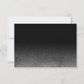 Glitter zilver moderne bruiloft kalligrafie RSVP kaartje (Achterkant)