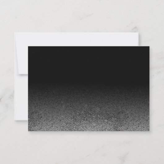 Glitter zilver moderne bruiloft kalligrafie RSVP kaartje (Achterkant)