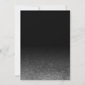 Glitter Zilver Moderne Bruiloft Save the DATE (Achterkant)