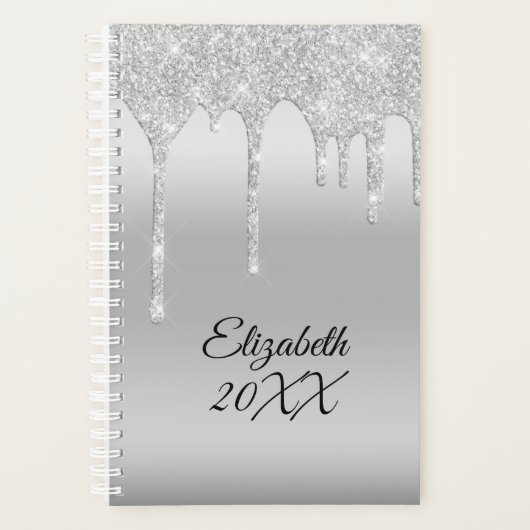 Glitter Zilver Persoonlijk Planner (Voorkant)