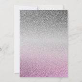 Glitter Zilver Roze Zoet 16 Verjaardag Kaart (Achterkant)