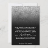 Glitter Zilver SPARKling Trouwfoto Kaart (Achterkant)
