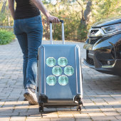 Glitter Zilver & Turquoise 40e Verjaardag 5" Cirke Sticker (Koffer Insitu)