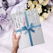 Glitter zilveren glans Kerstmis Xmas Cadeaupapier