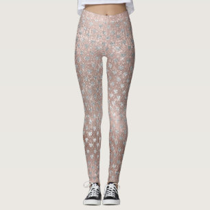 Glitter Zilveren Parel Harten Roze Rose Goud Spark Leggings