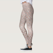 Glitter Zilveren Parel Harten Roze Rose Goud Spark Leggings (Links)